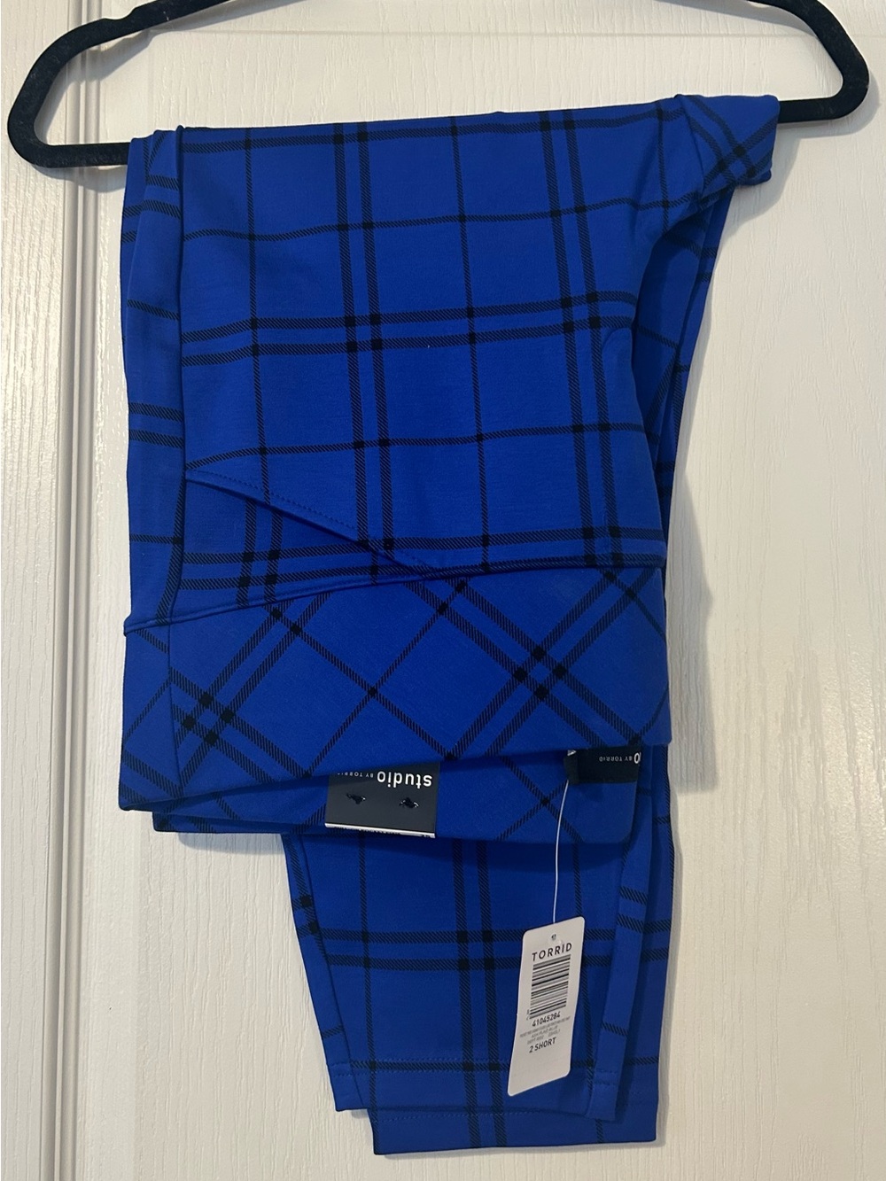 Torrid Blue Plaid Studio Leggings Pants Bottoms